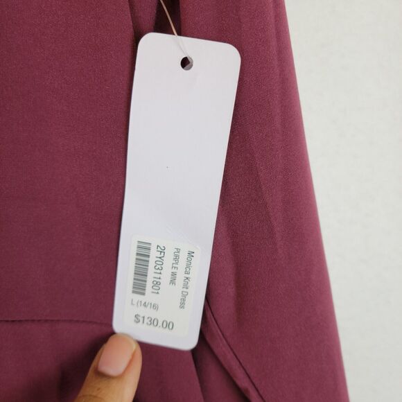Soft Surroundings Womens Monica Knit Maxi Dress Size Large Purple 3/4 Sleeve - Picture 4 of 8